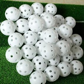 img 1 attached to 🏌️ Hurriman 50 Pack Practice Golf Balls: Enhance Your Swing with Plastic Airflow Hollow Golf Balls!