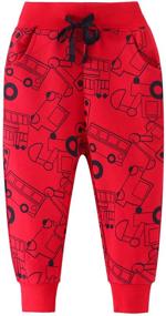 img 4 attached to EULLA Little Cotton Casual Sweatpants: Trendy Boys' Clothing for Comfortable and Stylish Looks