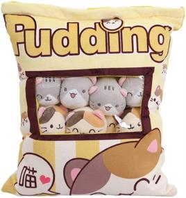 img 4 attached to 🐱 Nenalayo Cute Kitty Cat Snack Pillow Pudding: Adorable Decorative Dolls for Bed and Couch, Perfect Creative Toy Gifts for Teens, Girls, and Kids