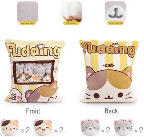 img 3 attached to 🐱 Nenalayo Cute Kitty Cat Snack Pillow Pudding: Adorable Decorative Dolls for Bed and Couch, Perfect Creative Toy Gifts for Teens, Girls, and Kids