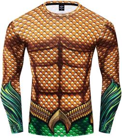 img 4 attached to GYM GALA Shirts Aquaman Compression