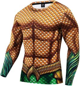 img 3 attached to GYM GALA Shirts Aquaman Compression