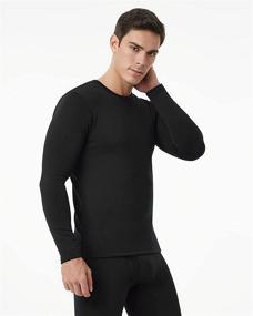 img 2 attached to 👕 LAPASA Men's Thermal Underwear Top: Fleece Lined Long Sleeve Shirt - Light, Mid, or Heavy Weight (1&2 Packs) - Thermoflux M09/M55/M26