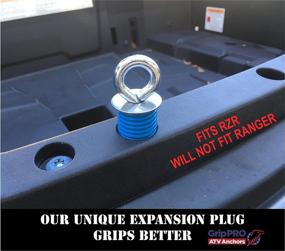 img 2 attached to 🔒 GripPRO ATV Anchors Set of 6 - Fits Polaris Lock & Ride ATV Tie Down Anchors for RZR, Sportsman, and Ace (DOES NOT FIT Ranger)