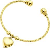 🌟 chic and timeless: 555jewelry stainless bracelet bangle bracelets for girls logo