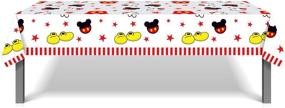 img 1 attached to 🎉 Mickey Party Table Cover, 70.8 x 42.5 Inch, Mickey Party Supplies