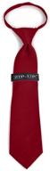 👔 boys' poly solid satin zipper necktie accessory - stylish and convenient logo