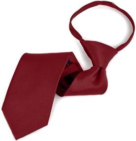 img 2 attached to 👔 Boys' Poly Solid Satin Zipper Necktie Accessory - Stylish and Convenient