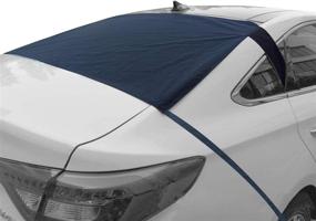 img 4 attached to ❄️ MITALOO Rear Windshield Snow Cover - All Weather & Waterproof Car Snow Cover, Vehicle Ice Removal Sun Shade for Winter Protection - Rear Windshield Snow Cover (57'' X 35'')