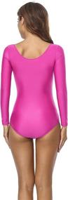 img 1 attached to Speerise Womens Sleeve Leotard Bodysuit Sports & Fitness in Other Sports