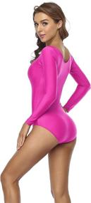 img 2 attached to Speerise Womens Sleeve Leotard Bodysuit Sports & Fitness in Other Sports