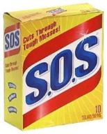 s.o.s 98014 steel wool soap pad (pack of 10) logo