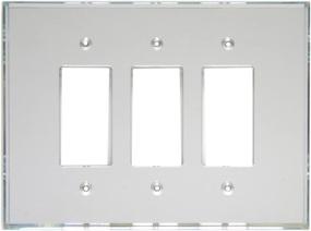img 1 attached to 🪞 Acrylic Triple Decora Switch Plate - GlassAlike Mirror Design