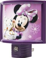 minnie mouse automatic led children’s night light with bella from mickey mouse clubhouse: wraparound shade, light sensing, energy efficient, plug-in, and soft pink glow логотип