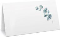 🌸 clever signs place cards - wedding/party seating, table place cards, easy fold, flower design - 100 pack, 2x3.5 inches logo