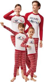 img 4 attached to SIORO Reindeer Matching Christmas Pajamas for Men - Festive Sleepwear