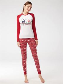 img 3 attached to SIORO Reindeer Matching Christmas Pajamas for Men - Festive Sleepwear