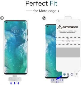 img 3 attached to 📱 MP-MALL 3-пакет HD прозрачной защитной пленки для Motorola Moto Edge Plus & Edge+: самовосстанавливающаяся, гибкая TPU-пленка.