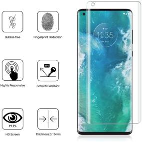 img 1 attached to 📱 MP-MALL 3-пакет HD прозрачной защитной пленки для Motorola Moto Edge Plus & Edge+: самовосстанавливающаяся, гибкая TPU-пленка.