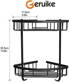 img 2 attached to 🚿 Practical GERUIKE Shower Caddy: Wall Mounted Bathroom Shelf Organizer for Efficient Kitchen and Bathroom Storage