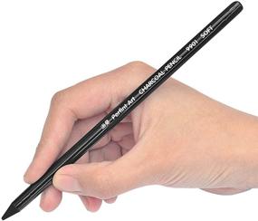 img 1 attached to 🖤 Woodless Pencil Set - 10pcs Black Charcoal Pencil 7.2mm for Drawing, Writing, Shading, Coloring - Soft Pencil, No Wood - Ideal Gift for Artists, Hobbyists, Beginners (10pcs)