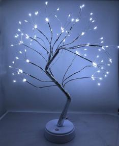 img 4 attached to 🌟 20-inch Fairy Light Spirit Tree Lamp: Sparkly Battery and USB Operated LED Christmas Tree Light for Home Bedroom Festival