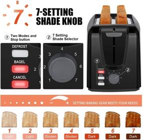 img 1 attached to 🍞 2-Slice Stainless Steel Toaster with Removable Crumb Tray - Wide Slot Toaster - Best Rated Prime - 7 Bread Shade Settings - Bagel, Defrost, Cancel Function