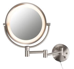 img 4 attached to 💡 Conair Wall Mounted Lighted Makeup Mirror - Round Shape (1x/8x Magnification, Brushed Nickel Finish)