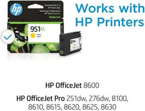 img 3 attached to 🖨️ HP 951XL Yellow High-yield Ink Cartridge for OfficeJet 8600, OfficeJet Pro 251dw/276dw/8100/8610/8620/8630 Series | Instant Ink Eligible | CN048AN