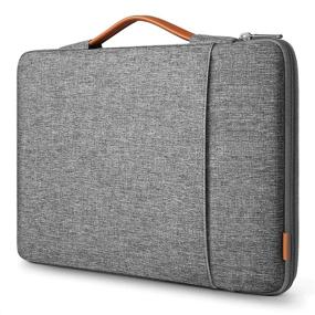 img 4 attached to 👝 Inateck 13-13.5 Inch 360 Protective Laptop Sleeve Carrying Case Bag - Compatible with MacBook Pro/Air, Surface Pro, iPad Pro - Gray