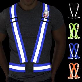 img 4 attached to 🌟 Enhance Safety with MapleSeeker Reflective Gear Extra Large: Reflective Vest, Running Belt, High Visibility Safety Vest & LED Light