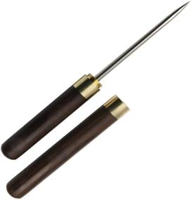 img 1 attached to 9-inch Stainless Steel Ice Picks with Wooden Handle and Cover - Ideal for Kitchen, Bars, Bartenders, Picnics, Camping, and Restaurants (Black Sandalwood)