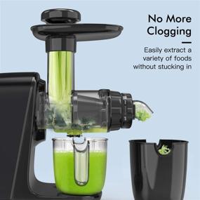 img 1 attached to 🥤 NXONE Slow Masticating Juicer: Powerful, Silent, and Efficient Cold Press Extractor for High Nutrient Vegetables & Fruits