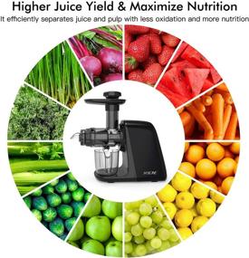 img 3 attached to 🥤 NXONE Slow Masticating Juicer: Powerful, Silent, and Efficient Cold Press Extractor for High Nutrient Vegetables & Fruits