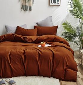 img 3 attached to 🧡 Karever Rust Pillowcases: Envelope Closure Burnt Orange Covers, Pack of 2 - Standard 20x26 Pillowshams