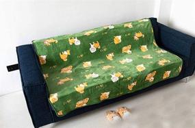 img 2 attached to 🐶 FUYU Shiba Inu Throw Blanket - Cute Puppy Cartoon Dog Design, Warm & Cozy Soft Blanket