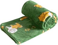 🐶 fuyu shiba inu throw blanket - cute puppy cartoon dog design, warm & cozy soft blanket logo