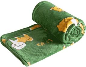 img 4 attached to 🐶 FUYU Shiba Inu Throw Blanket - Cute Puppy Cartoon Dog Design, Warm & Cozy Soft Blanket