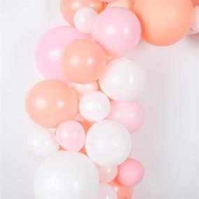 img 2 attached to Pastel Balloon Garland Kit - Pink, White, and Blush Balloons for Parties - Bulk Pack of Large and Small Matte Balloons - with Balloon Tape and Garland Strip - Light Pink Balloon Arch Kit 16