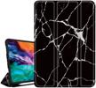 hepix ipad pro 11 inch case black marble 2020 2018 with pencil holder logo