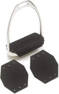 enhance riding comfort with millenium super comfort wrap-around stirrup iron pads, black, 4.5 logo