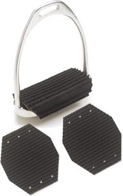 img 1 attached to Enhance Riding Comfort with Millenium Super Comfort Wrap-around Stirrup Iron Pads, Black, 4.5