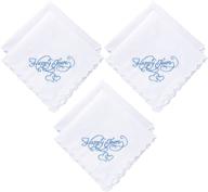 pieces wedding handkerchiefs embroidered scallop logo