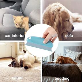 img 1 attached to Efficient Pet Hair Remover Brush: Easily Remove Cat and Dog Hair from Carpets, Sofas, and Car Seats with this Comb-Shaped Design