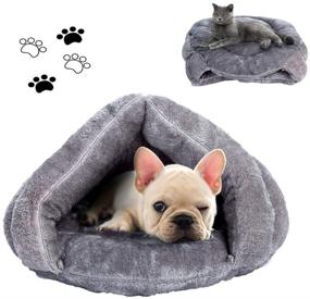 img 4 attached to 🐱 Cozy Haven: Cat Bed Sleeping Bag for Ultimate Comfort & Restful Sleep for Kittens, Cats, and Small Animals