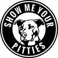 pitbull vinyl decal sticker - show your pitties - for cars, trucks, walls, vans, windows, laptops - black, 5.5 x 5.5 inches logo