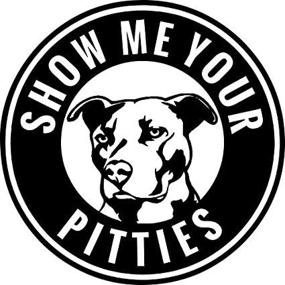 img 4 attached to Pitbull Vinyl Decal Sticker - Show Your Pitties - for Cars, Trucks, Walls, Vans, Windows, Laptops - Black, 5.5 X 5.5 Inches