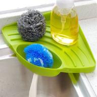 organize and declutter your kitchen with buytra sponge holder - green kitchen sink caddy for sponges, soap, scrubbers, and cleaning brush logo