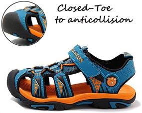 img 2 attached to 👟 JACKSHIBO Breathable Closed Toe Sandals for Boys - Athletic and Stylish Footwear