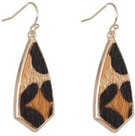 🐆 voyomi leopard drop earrings: chic geometric statement for women - perfect for parties, festivals, and gifts logo